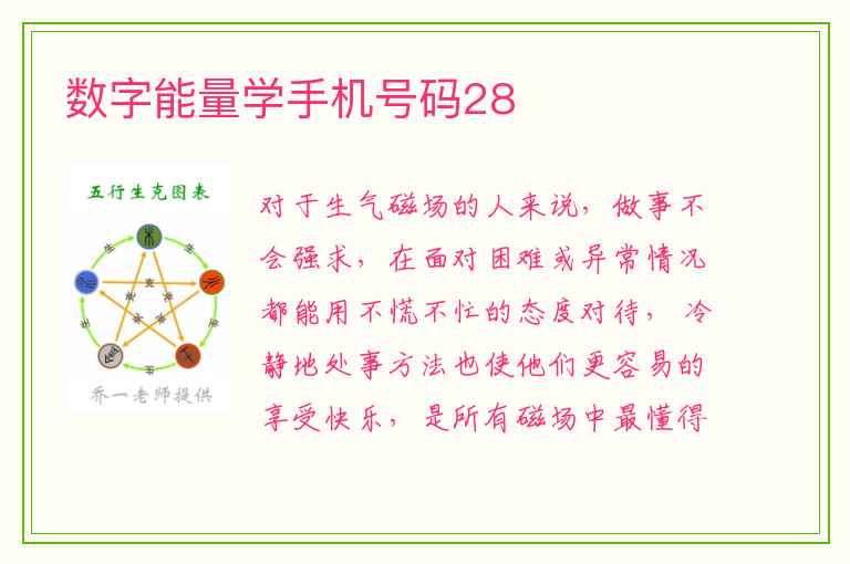 数字能量学手机号码28